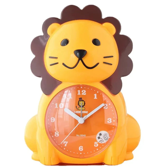 Dětský analogový budík roztomilý lev