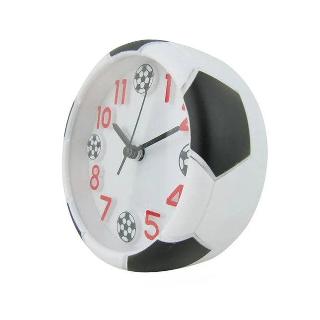 Dětský analogový budík s fotbalovým ciferníkem