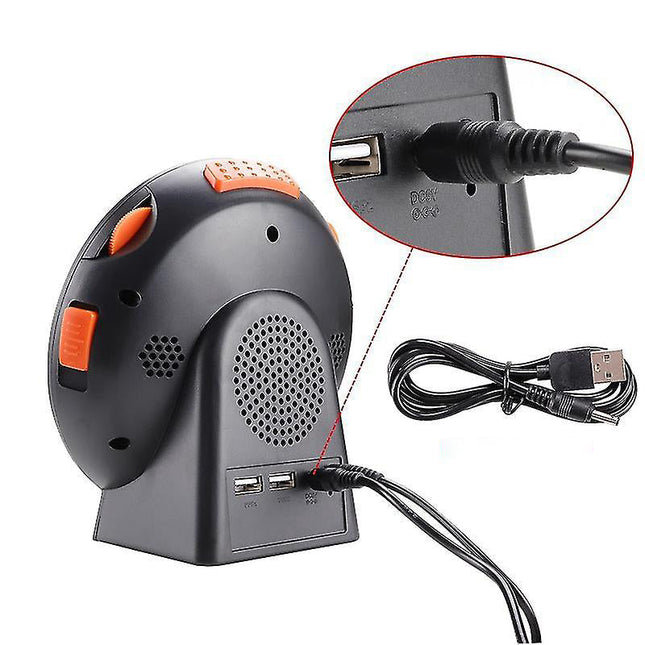 Černý vibrační budík pro neslyšící