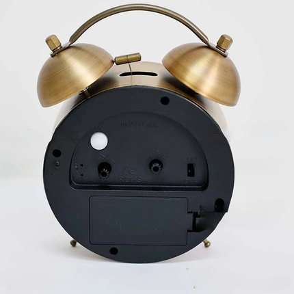 Retro budík na baterie se zvonky