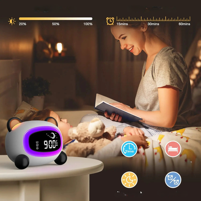 Dětský digitální budík ve tvaru pandy