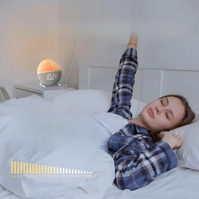 Světelný budík se simulací svítání