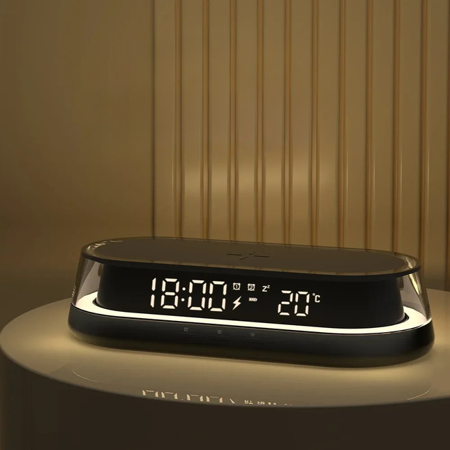 Světelný budík s bezdrátovým nabíjením