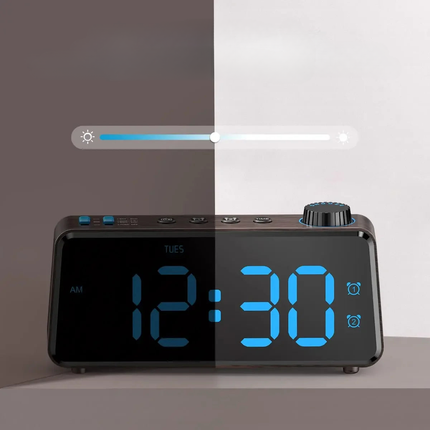 Digitální radiobudík s napájením ze sítě