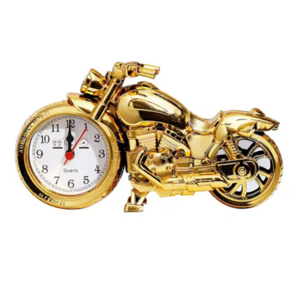 Analogový retro budík ve tvaru motorky