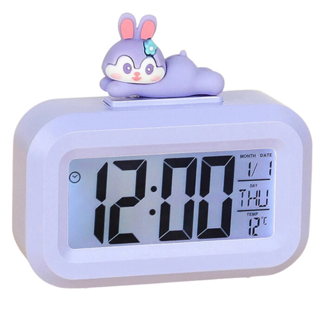 Dětský digitální budík ve tvaru zajíčka
