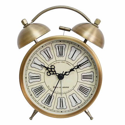 Retro budík na baterie se zvonky