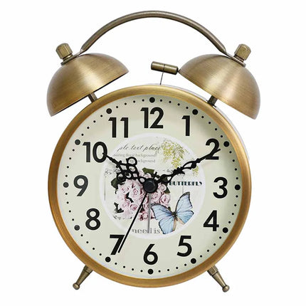 Retro budík na baterie se zvonky