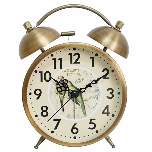 Retro budík na baterie se zvonky
