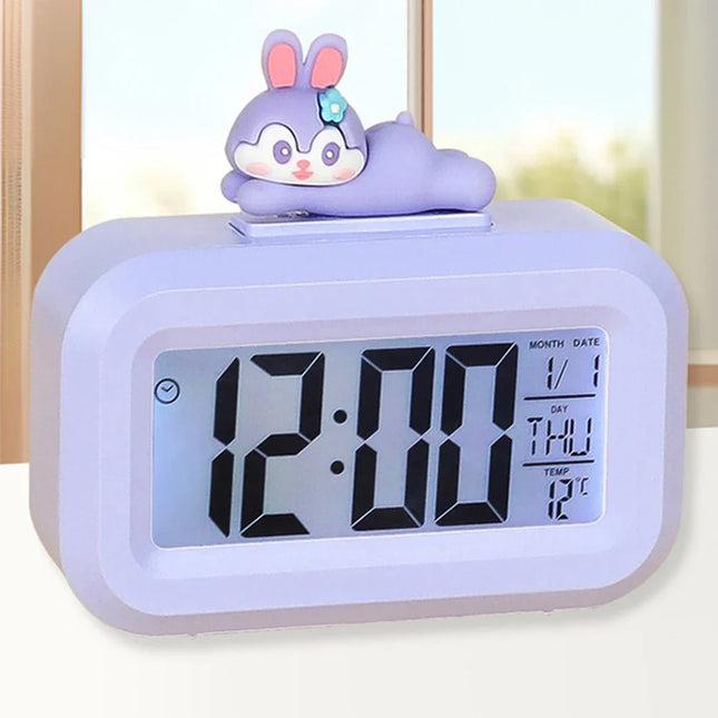 Dětský digitální budík ve tvaru zajíčka