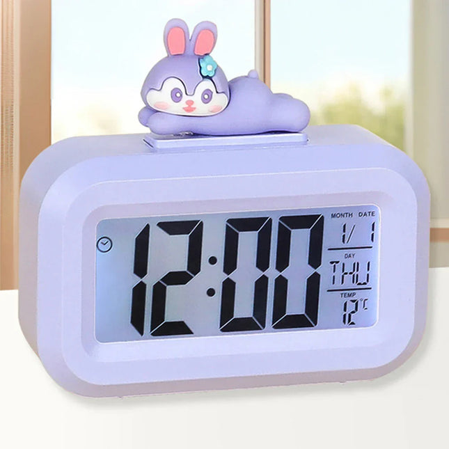 Dětský digitální budík ve tvaru zajíčka