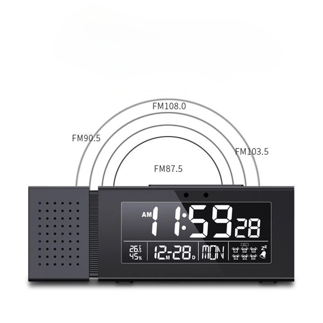 Digitální radiobudík se svítícím displejem