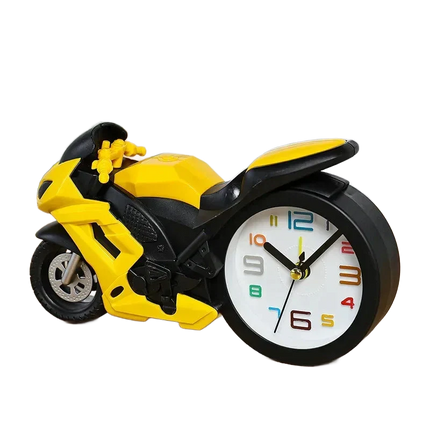 Chlapecký budík ve tvaru závodní motorky
