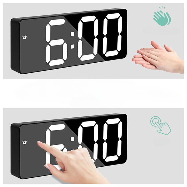 Digitální budík s velkými svítícími číslicemi