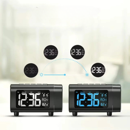 Radiobudík s projektorem času na strop