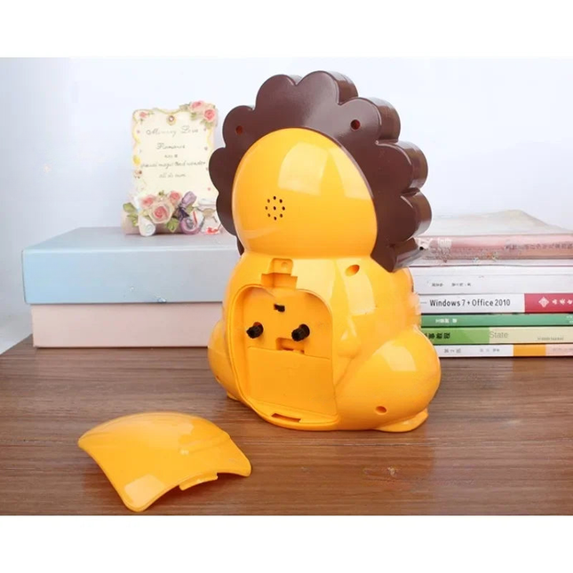 Dětský analogový budík roztomilý lev