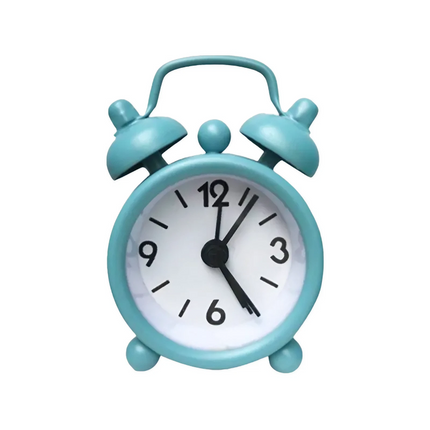 Miniaturní retro analogový budík se zvonky