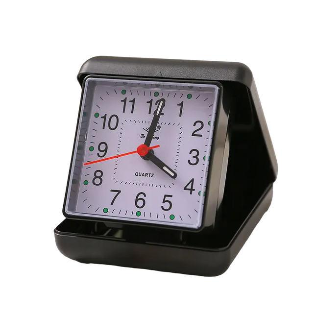 Malý retro skládací cestovní budík