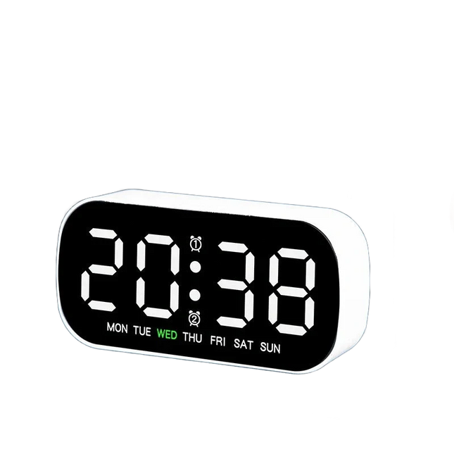 Malý elegantní digitální budík s datem