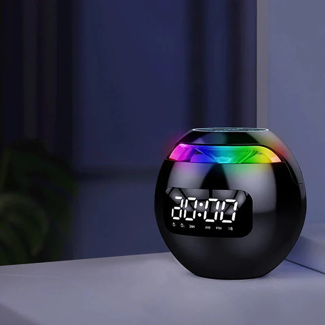 Kulový radiobudík s Bluetooth a RGB světlem