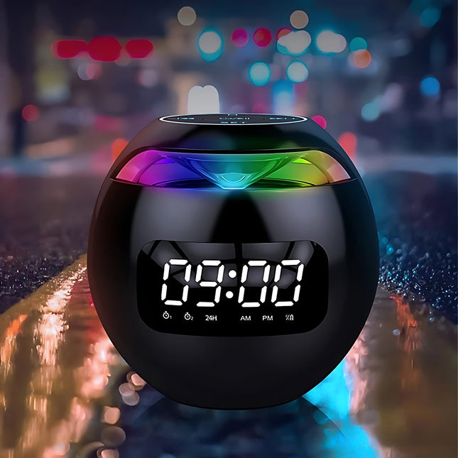 Kulový radiobudík s Bluetooth a RGB světlem