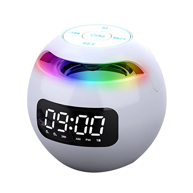 Kulový radiobudík s Bluetooth a RGB světlem
