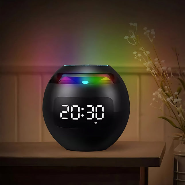 Kulový radiobudík s Bluetooth a RGB světlem