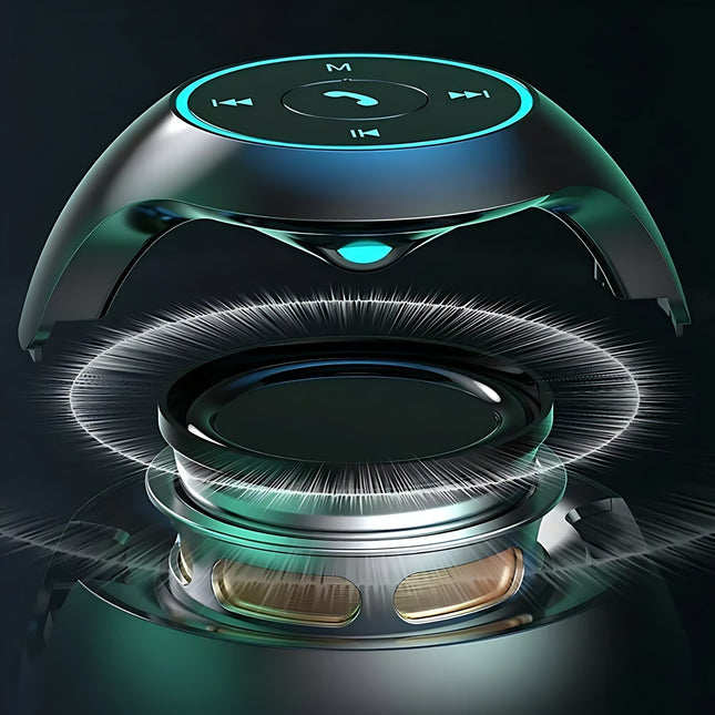 Kulový radiobudík s Bluetooth a RGB světlem