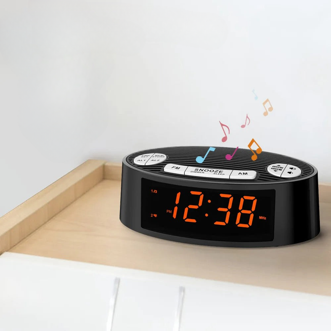 Digitální radiobudík s velkými číslicemi
