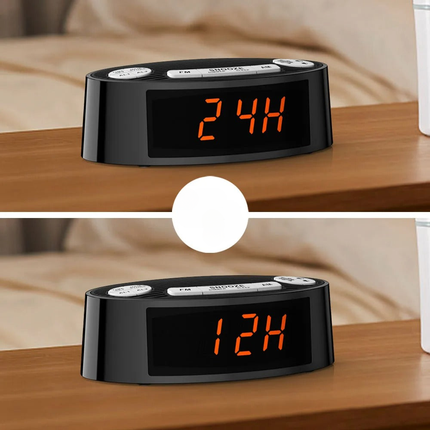 Digitální radiobudík s velkými číslicemi