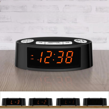 Digitální radiobudík s velkými číslicemi