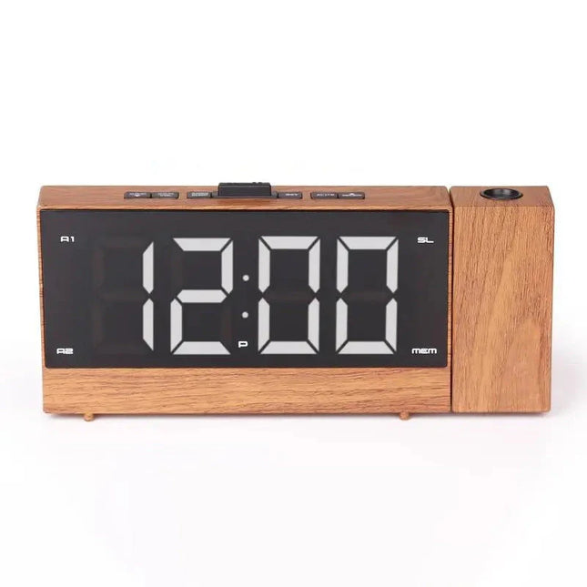Radiobudík s projektorem v designu dřeva