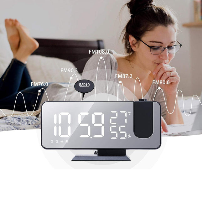 Radiobudík s projektorem a ukazatelem teploty
