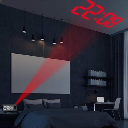 Radiobudík s projektorem a ukazatelem teploty