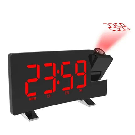Radiobudík s červenou projekcí času