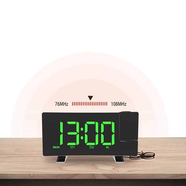 Projekční radiobudík s nabíjecím USB portem