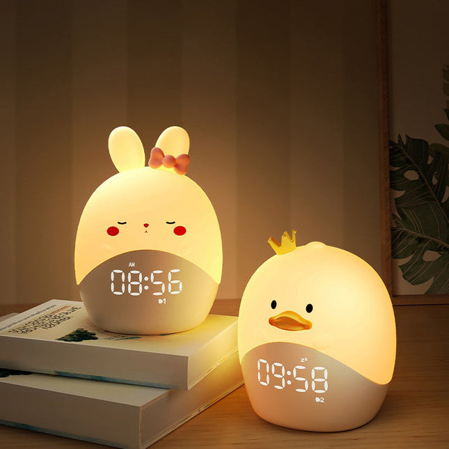 Roztomilý digitální budík ve tvaru králíčka