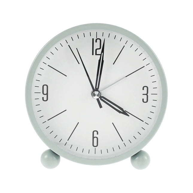 Kulatý minimalistický analogový budík na stůl
