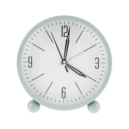 Kulatý minimalistický analogový budík na stůl