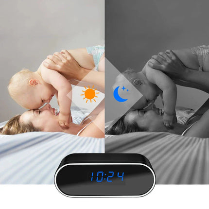Digitální budík se skrytou HD kamerou