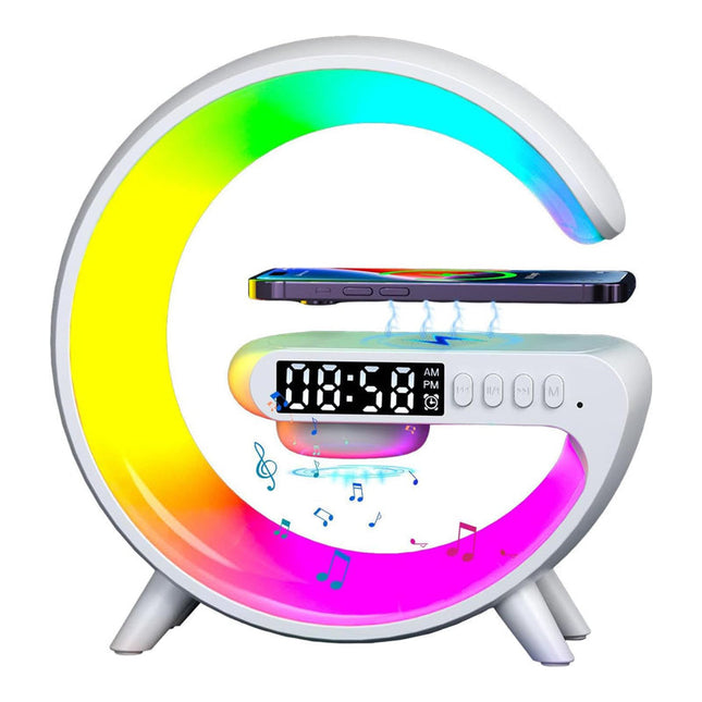 Budík s lampou a bezdrátovou nabíječkou