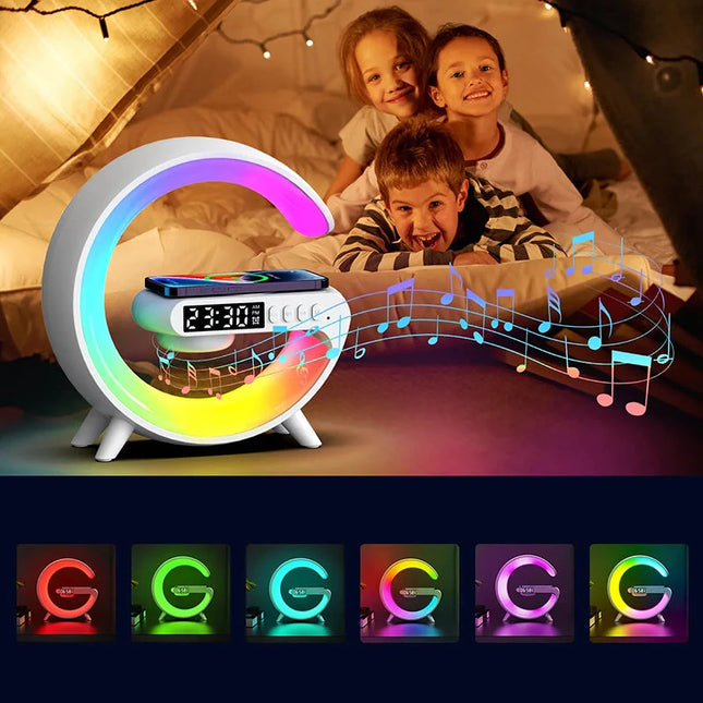 Budík s lampou a bezdrátovou nabíječkou