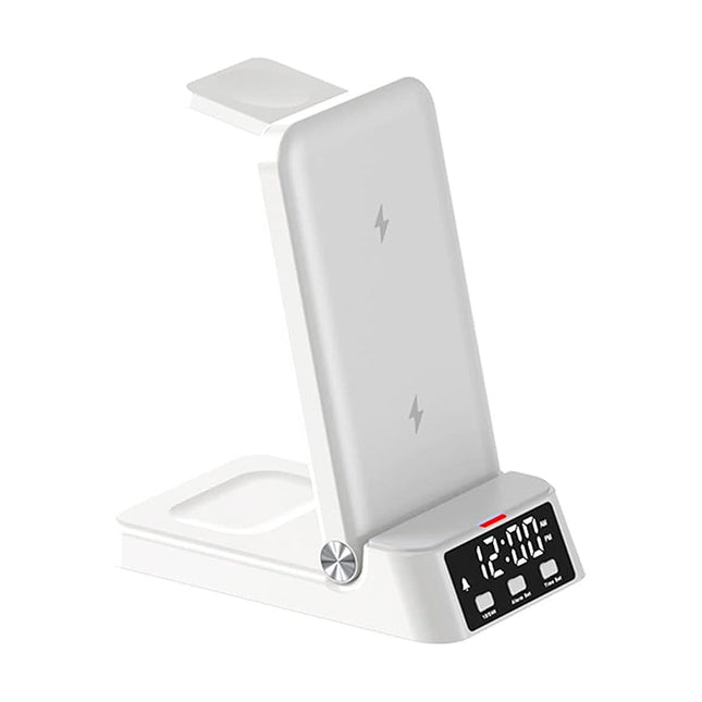 Bezdrátový nabíjecí stojánek s digitálním budíkem