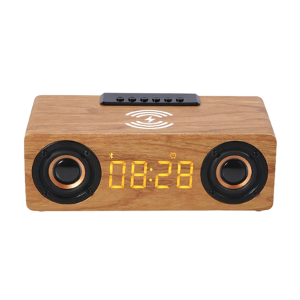 Dřevěný chytrý budík s bezdrátovou nabíječkou