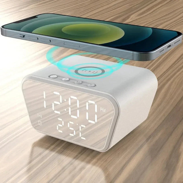 Moderní budík s indukčním nabíjením mobilu