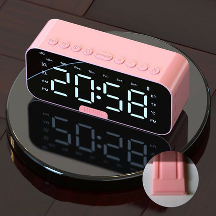 Růžový chytrý budík s FM rádiem