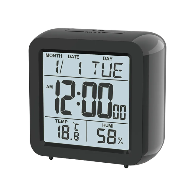 Digitální cestovní budík s kalendářem