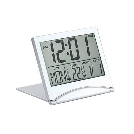 Skládací digitální cestovní budík s teploměrem