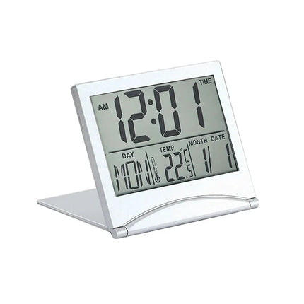 Skládací digitální cestovní budík s teploměrem