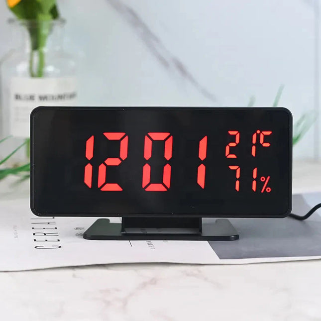 Digitální budík a hodiny s teploměrem